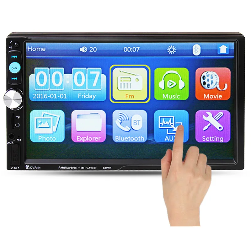 

7" HD Car Radio Player Rear View Camera Bluetooth Stereo FM MP3 MP4 MP5 Audio Video USB Auto Electronics autoradio charger 2 DI