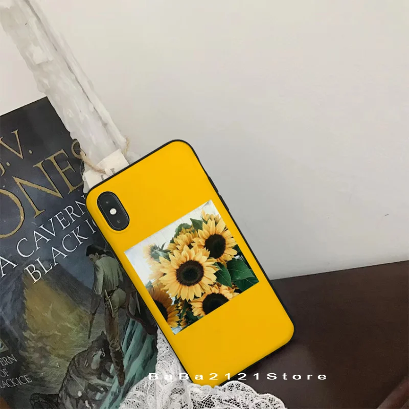 Funda de teléfono de diseño único de lujo de girasol amarillo de belleza Babaite para iPhone 8 7 6 S Plus X Xs Xr xsMax 5 5S SE 5c cubierta Funda de teléfono de diseño único de lujo de girasol amarillo de belleza Babaite para iPhone 8 7 6 S Plus X Xs Xr xsMax 5 5S SE 5c cubierta
