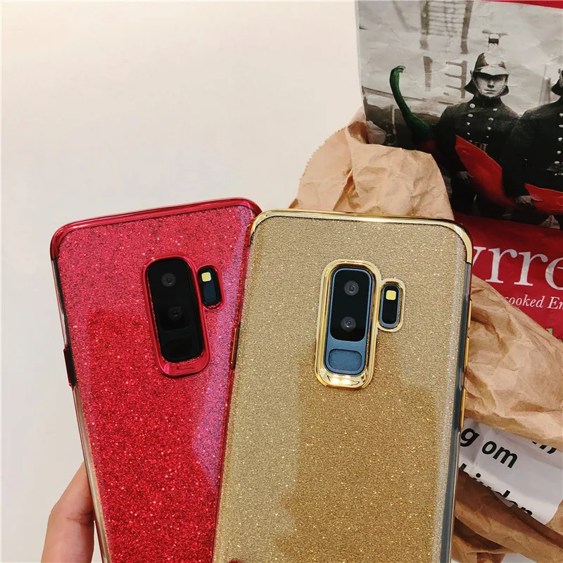 Glitter Silicone TPU Soft Case For Samsung J4 J6 J8 A5 A6 A7 A8 2018 Case S9 S10 Plus S10E Lite S8 J5 J7 Pro 2017 Bling Cover