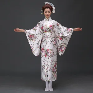 Women Japanese Kimono Traditional Costume Female Yukata with Bowknot Lady Robe Japanese Ancient Clothes