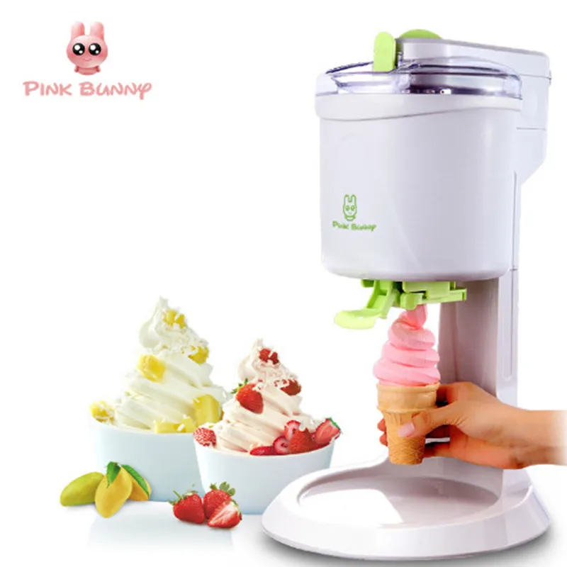 

Pink Bunny Machine Icecream Fully Automatic Mini Fruit Ice Cream Maker For Home Electric DIY Kitchen Maquina De Sorvete For Kids