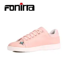 

FONIRRA Fashion Embroidery Insects Moccasins Preppy Style Casual White Shoes chaussures fem Sneakers Women Flats Shoes 062