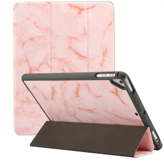 Чехол для нового iPad 9 7 2017 2018 ipad 5 6 Air 2 Pro 11 чехол с ручкой solt Tri fold marble smart cover