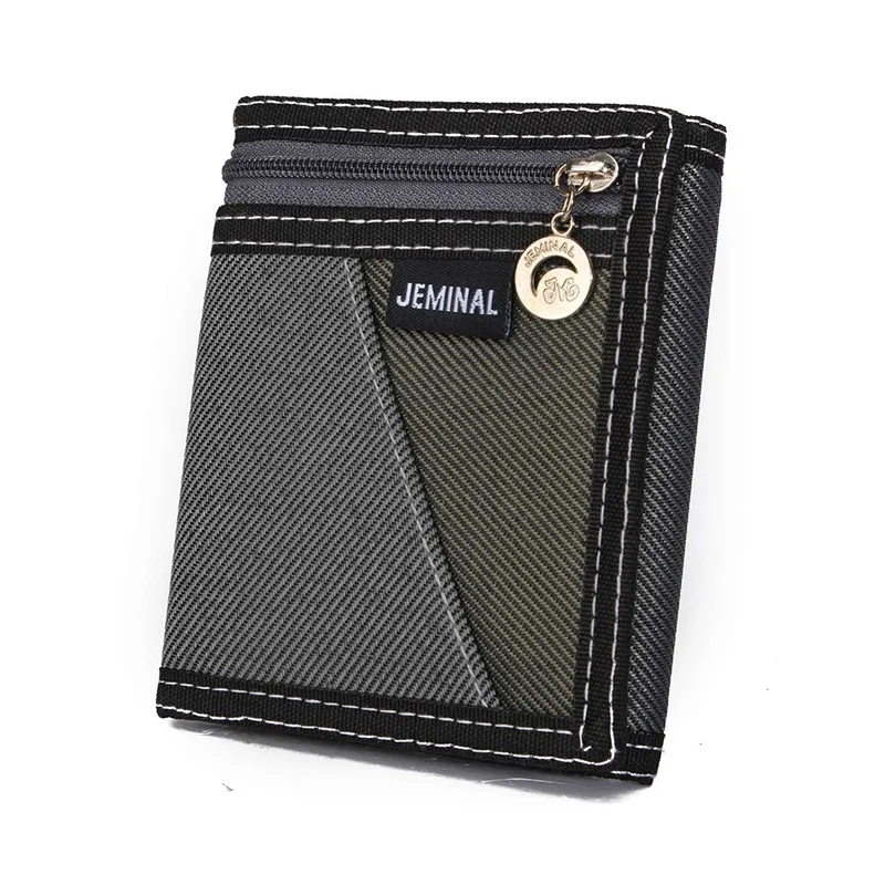 1pc Canvas Fashion Men Wallets Casual Boy Purse Vertical Design Male Card Holder BID048 PR49
