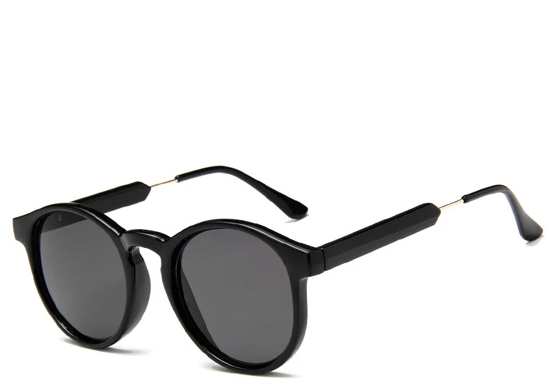 Новые ретро круглые мужские солнцезащитные очки фирменный дизайн индивидуальная Мода Декоративная Прозрачная Солнцезащитные очки Мужские Uv400 - Цвет линз: 2