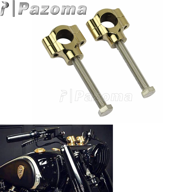 Motorcycles 7/8" Handlebar Risers Universal Brass Rough Crafts Riser