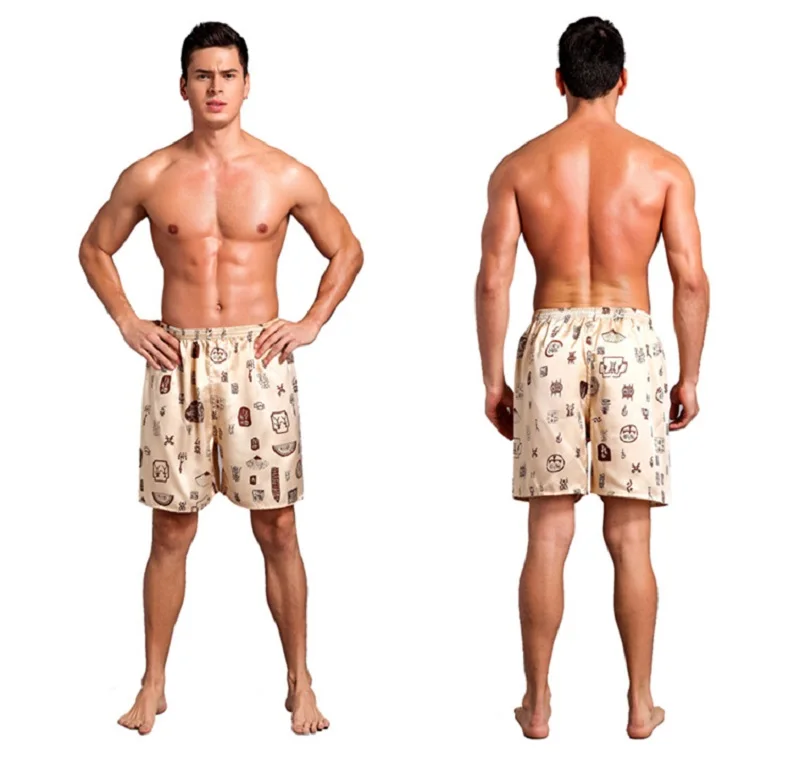 male silk-like short pants (2)