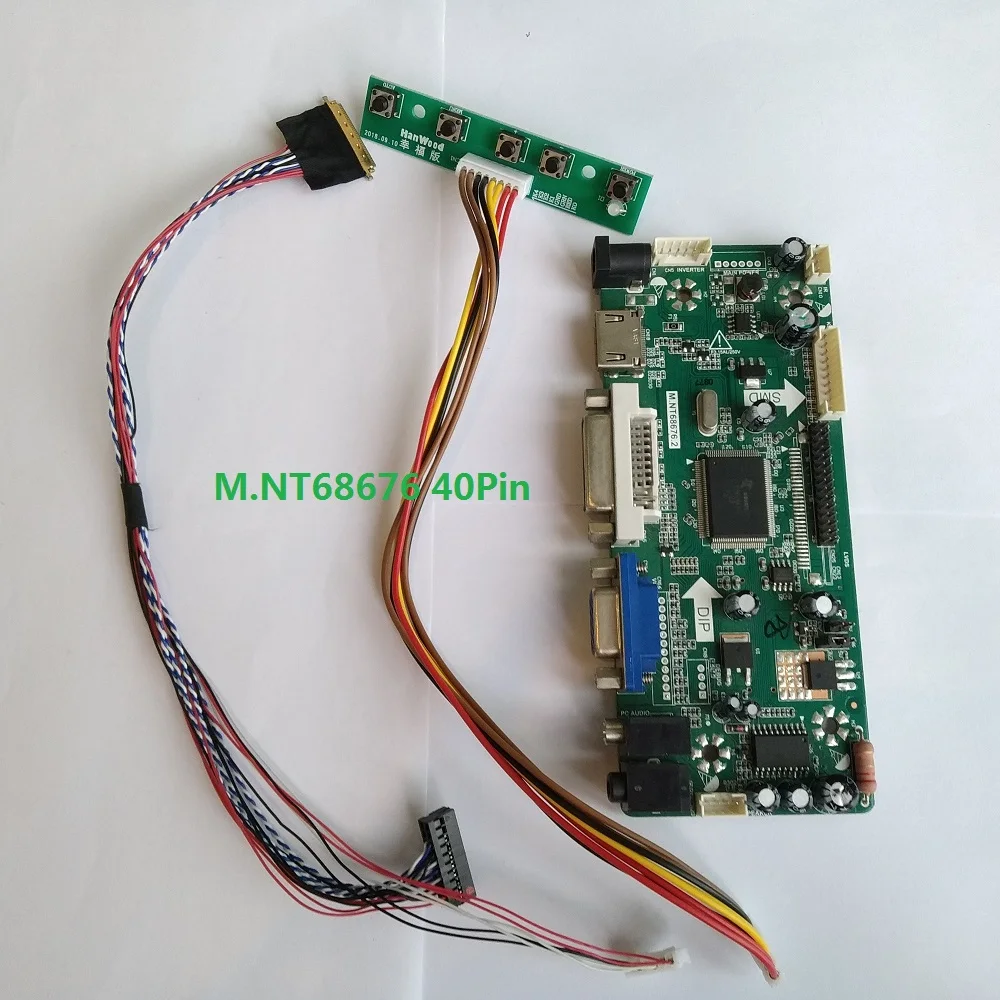 Комплект для B140XTN02.2 1366X768 14 "DVI HDMI AUO плата контроллера дисплея панели экрана M. NT68676 40pin светодиодный DIY lcd VGA
