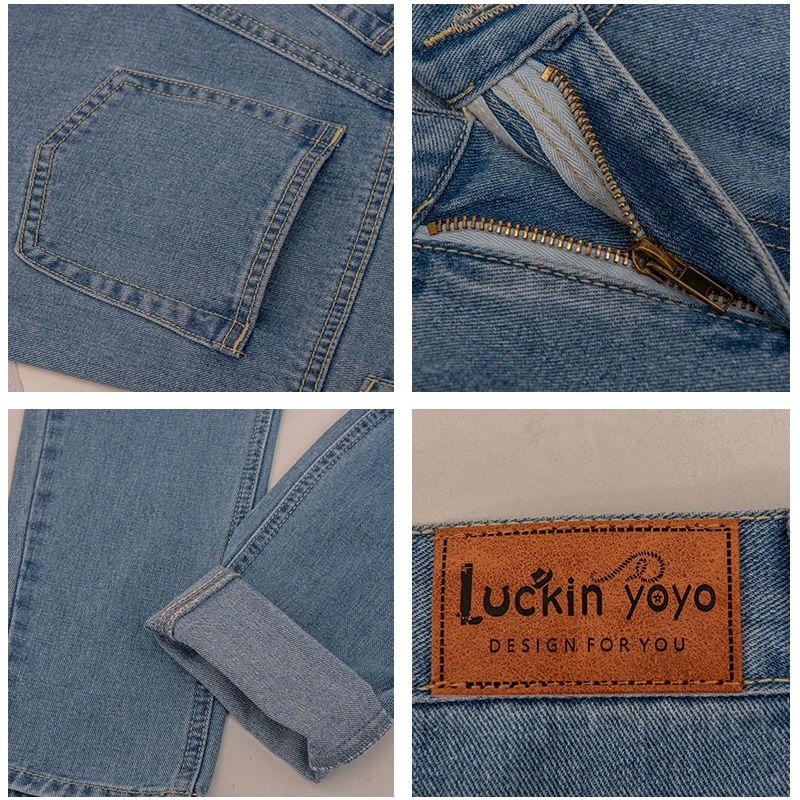 luckinyoyo jean woman mom jeans pants boyfriend jeans for women with high waist push up large size ladies jeans denim 5xl 2019