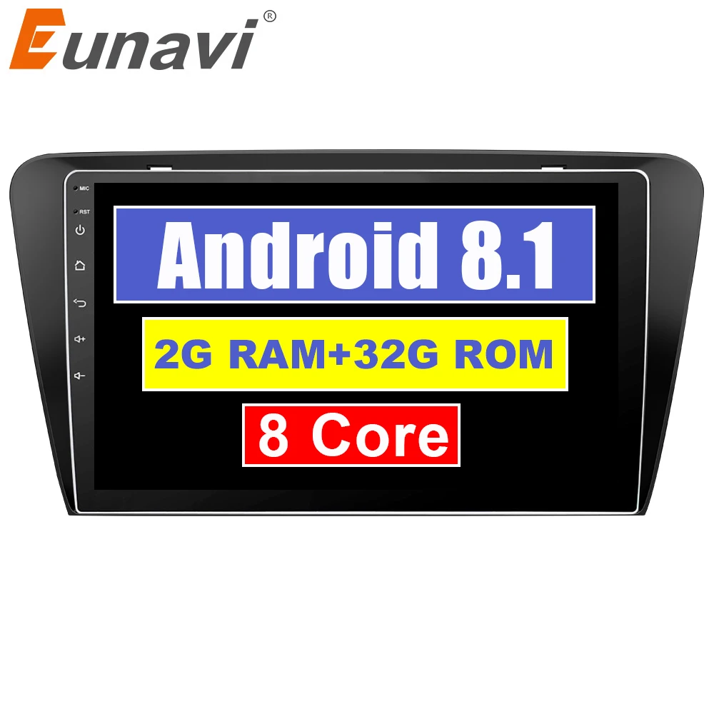 

Eunavi Android 8.1 Octa-core 10.1 inch Car Radio HeadUnit GPS Navi Player for Skoda OCTAVIA 2015 2G+32G with WIFI RDS car stereo