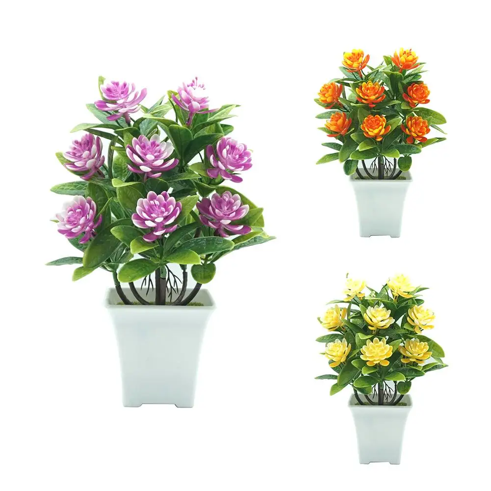 

1Pc Potted Artificial Flower Bonsai Performance Stage Garden Wedding Party Decor New Style