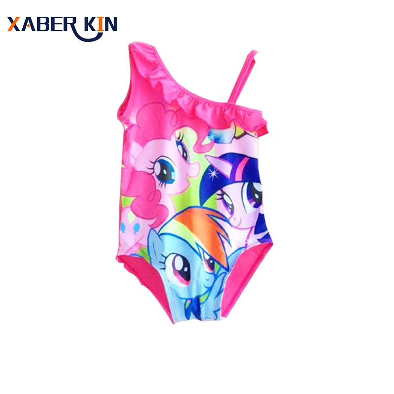 Окончательная распродажа! Слитный купальник для девочек с изображением маленькой лошади; детский летний купальник; пляжная одежда для девочек 2-10 лет; Swimsuit-K293 для девочек