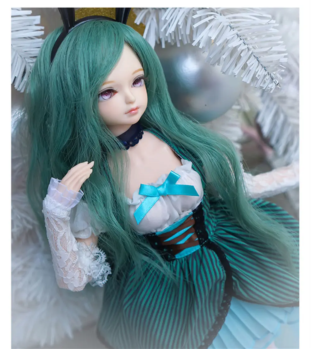 1/4 BJD Blyth кукольные № 14 пыльно-зеленые волосы механическое соединение тела с косметикой, включая кожу головы, глаза, одежда девочек ледяное