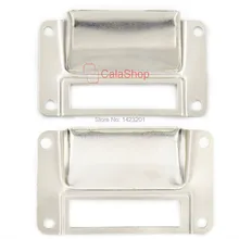 10 шт./лот ярлык ящика бирка 65 мм x 39 мм Потяните домашний шкаф рамка ручка файлы имя держатель для карт с винтом никелевая бронза