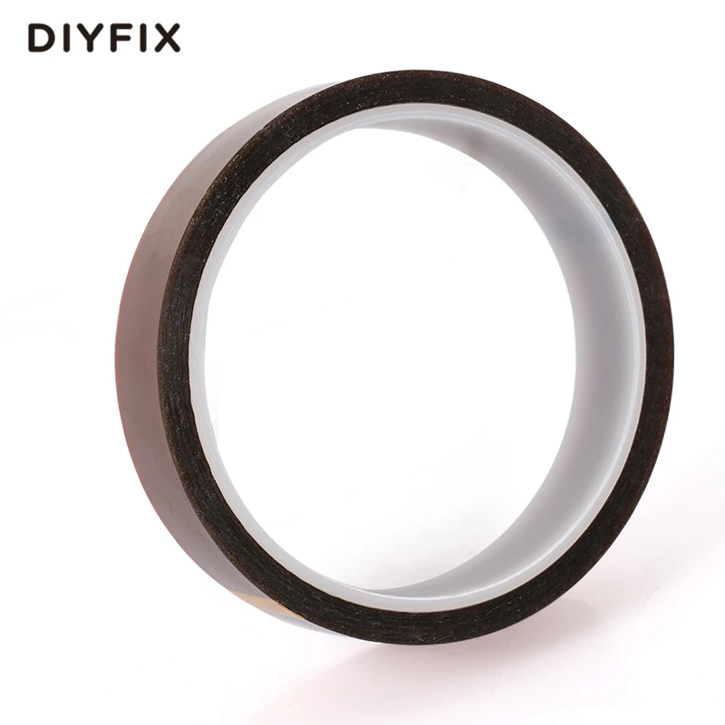 DIYFIX 20 мм x 33 метр термостойкая высокотемпературная полиимидная клейкая лента