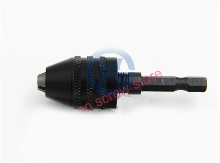 

1pcs 0.3-3.4mm black Electric Screwdriver Drill Chuck Sliver&Black Drill Bit Chuck Hex Shank Adapter Converter Quick Change