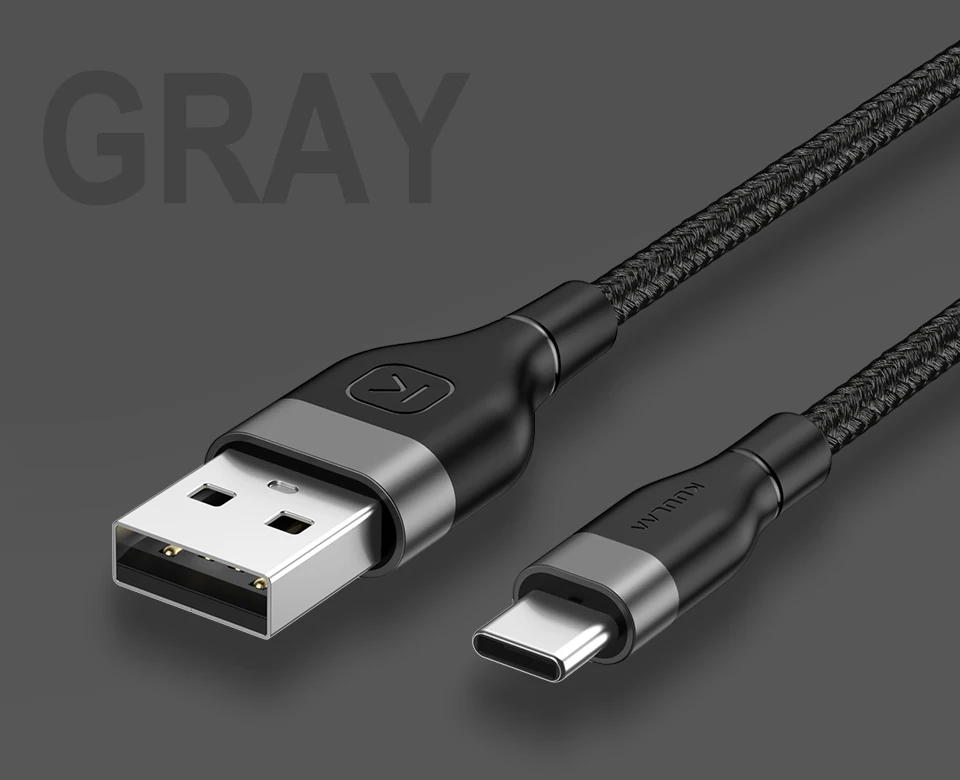 KUULAA usb type-C кабель для Xiaomi mi Red mi Note 7 Быстрая зарядка USB C зарядное устройство type-C провод для быстрой зарядки для samsung huawei Phone