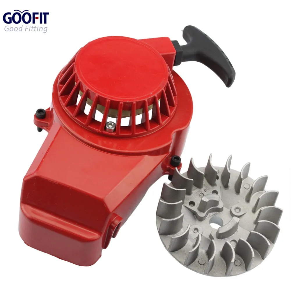 

GOOFIT Alloy Motorcycle Pull Start Recoil Starter with Flywheel for 47cc 49cc Pocket Dirt Bike Mini ATV K070-126-1