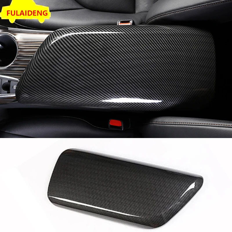 

For Toyota Camry 2018 Carbon fiber ABS Center Console Armrest Box Panel Cover Trim Car Styling Accessories