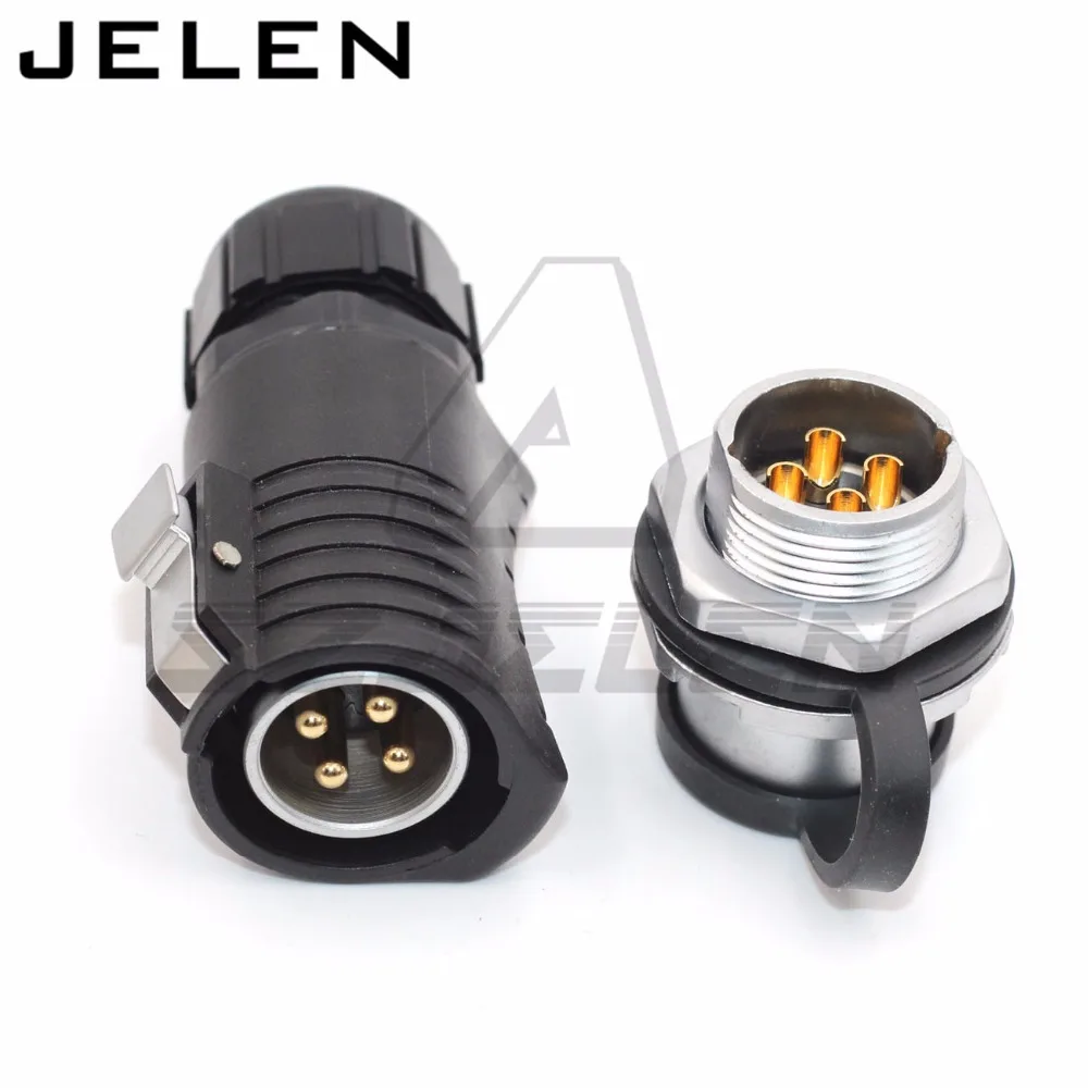 

XHE20, 4 pin Waterproof connectors, aviation plug socket connector, ip55, 4 Outdoor power cable wire connector
