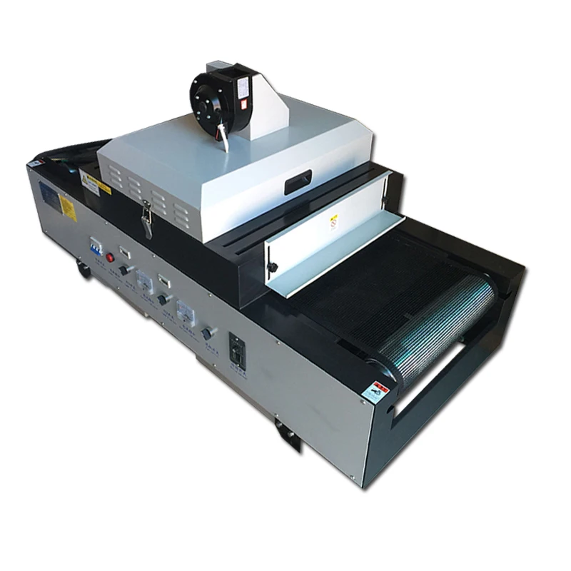 uv painting drying machine with belt width 400mm,1 lampx 3kw uv light