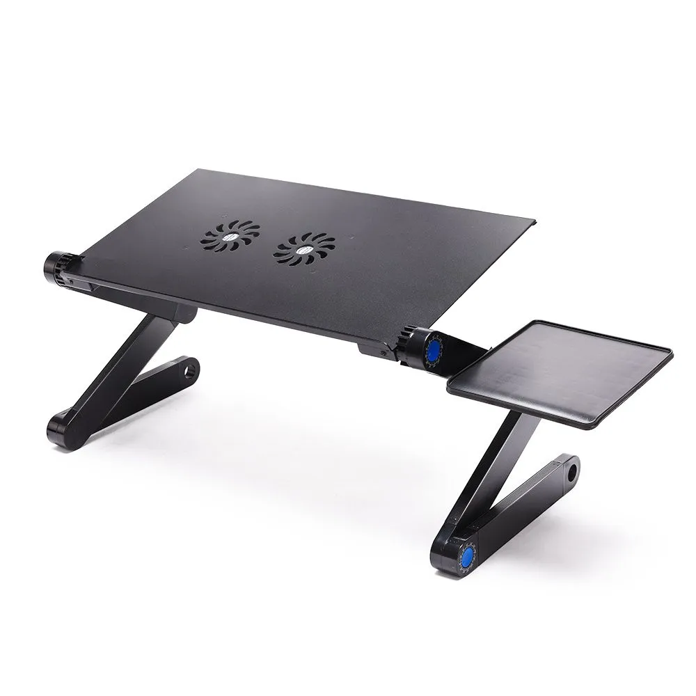 

Laptop Table Stand Adjustable Riser: Portable with Mouse Pad Fully Ergonomic Mount Ultrabook Macbook Notebook Light Weight