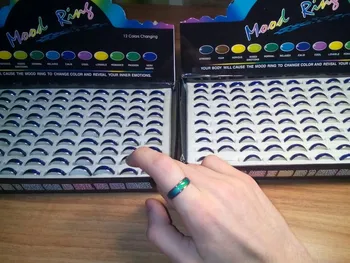 

Nice Gift 500pcs Color Changable Mood Rings 6mm Stainless Mood Ring Hot sale