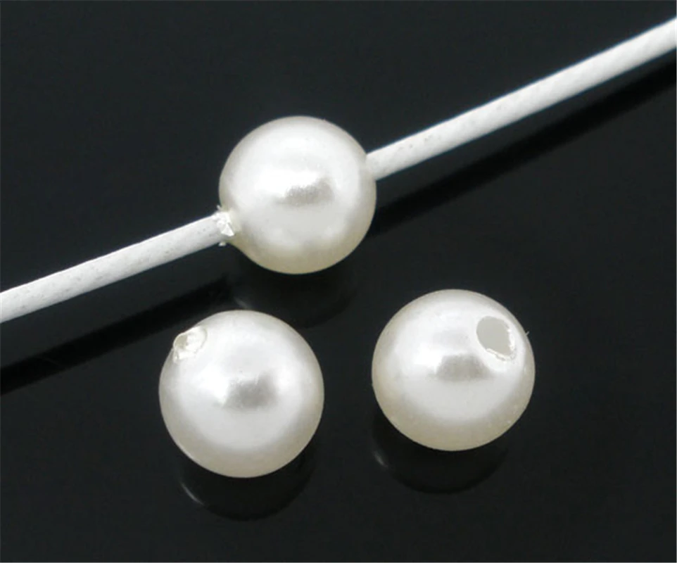 

DoreenBeads 500 PCs imitation pearls Round Beads 6mm Dia.(B05233), yiwu