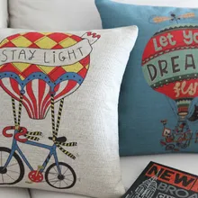 Милая мультяшная цветная воздушная подушка с воздушным шаром, хлопковая подушка для автомобиля, офиса, дома, Декоративные диванные подушки