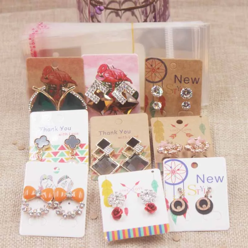 zerong new jewelry earring card diy thank you stud ear