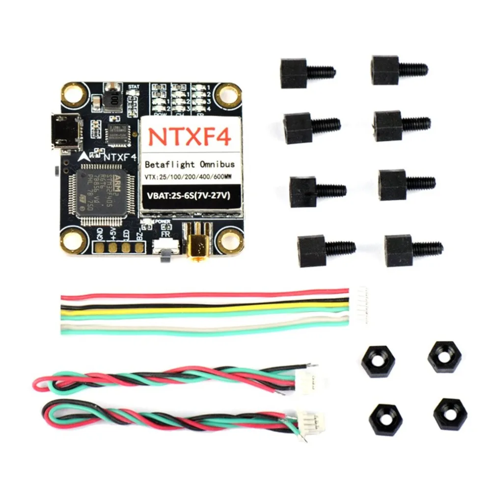 

NTXF4 F4 Flight Controller OSD Integrated 5.8G 48CH PIT/25/100/200/400/600mW VTX 5V BEC For RC Models Racing Drone HOT!