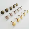 100x Golden Silver Antique Brass Upholstery Nail Jewelry Gift Wine Case Box Sofa Decorative Tack Stud Pushpin Doornail 11x16mm ► Photo 2/6