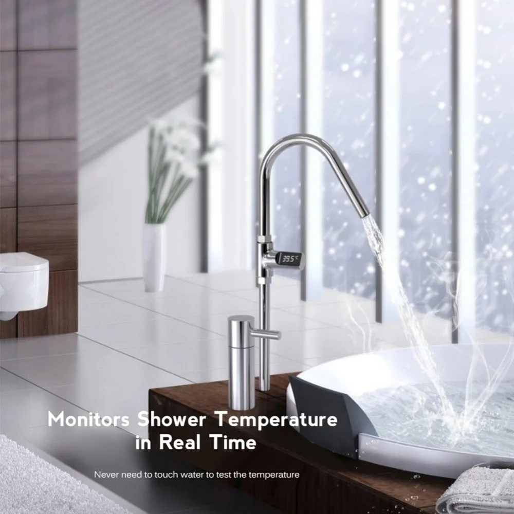 Goedkoop LED Display Thuis Water Douche Thermometer Flow Water Temperture Monitor Led Display Douche Thermometers