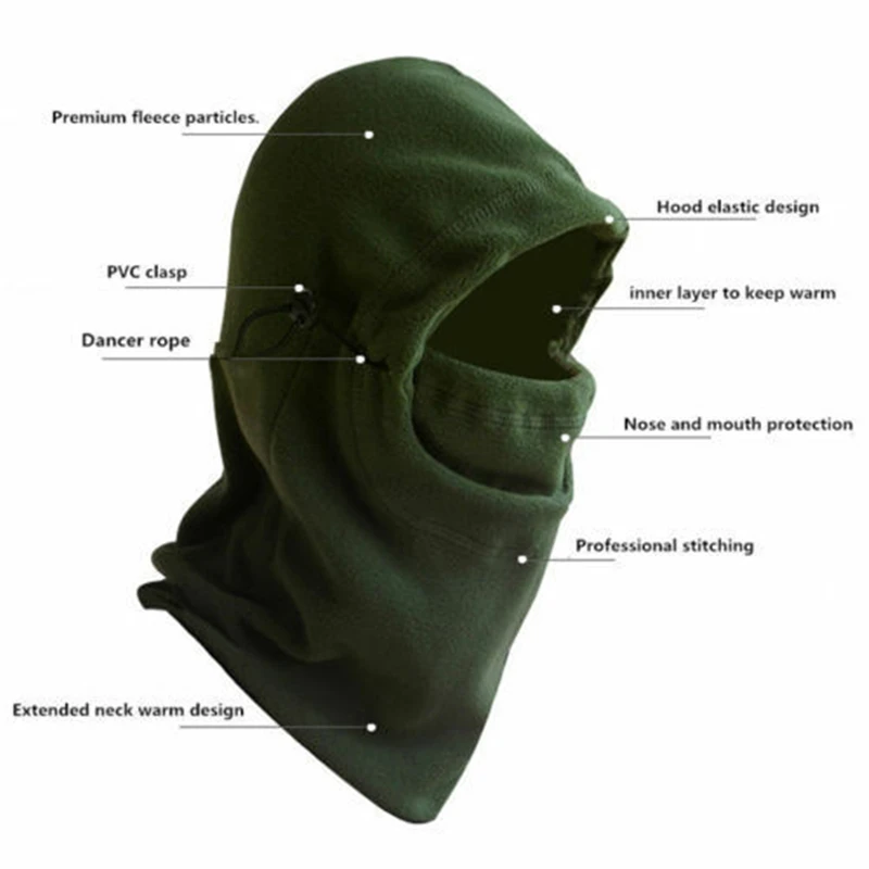 Windproof Warm Full Face Mask Unisex Motorcycle Cycling Neck Protecting Outdoor Balaclava Mouth Mask Hood Breathable Warmer Men