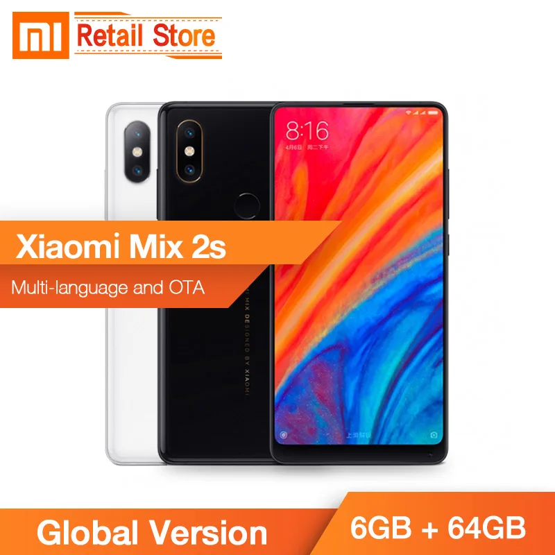Глобальная версия Xiaomi mi X 2 S 6 ГБ ОЗУ 64 Гб ПЗУ мобильный телефон Snapdragon 845
