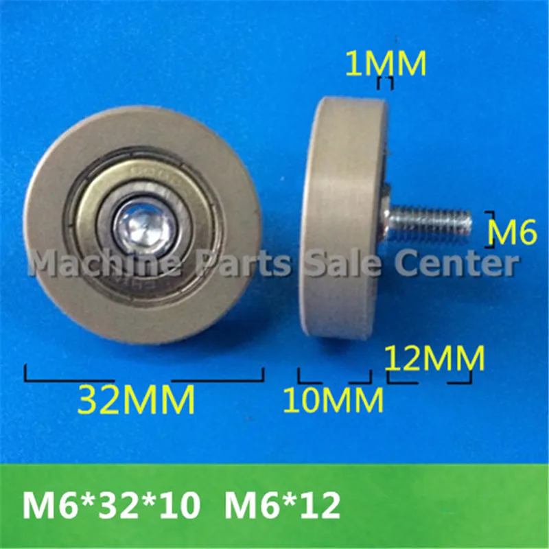 Swmaker M6*32*10mm M6*12 Dr32mm F Type Idler Pulley Pu Screw Thread