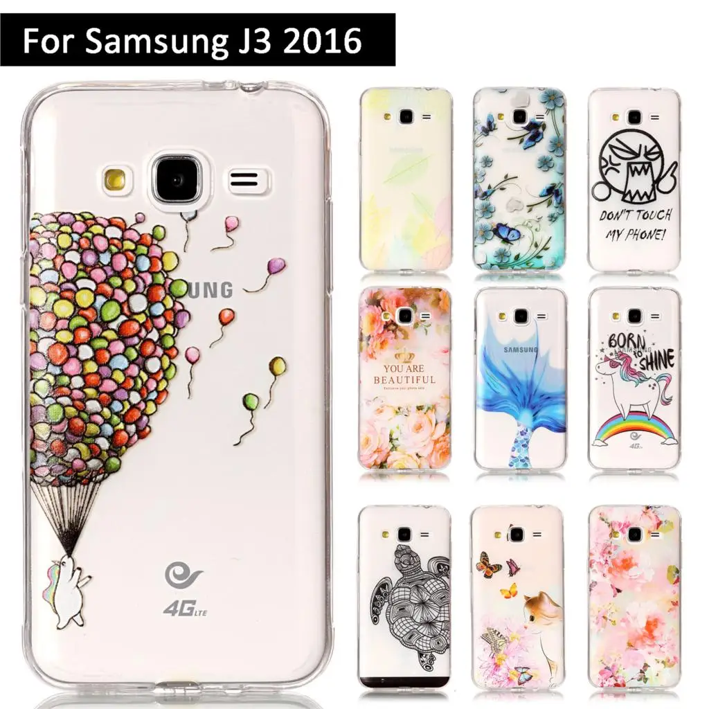 Case For Samsung Galaxy J3 2016 J310 J310F 3D Relief TPU Silicone Cover J 3 310 310f Phone Cases Funda coque |