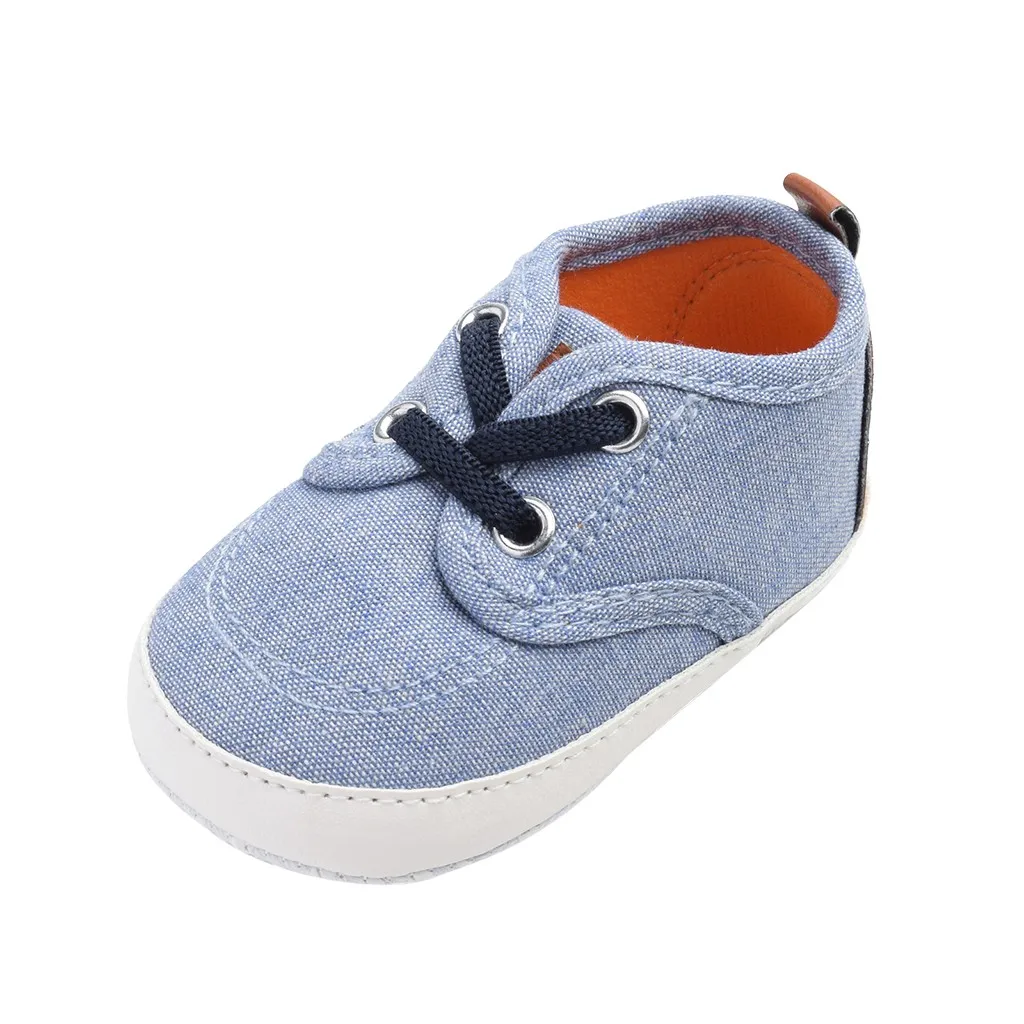 Детская обувь; сезон лето; парусиновая обувь; дышащая обувь с вышивкой; нескользящая Повседневная Милая обувь для малышей; обувь для новорожденных; обувь для малышей; Schoenen Scarpe Neonata - Цвет: Синий