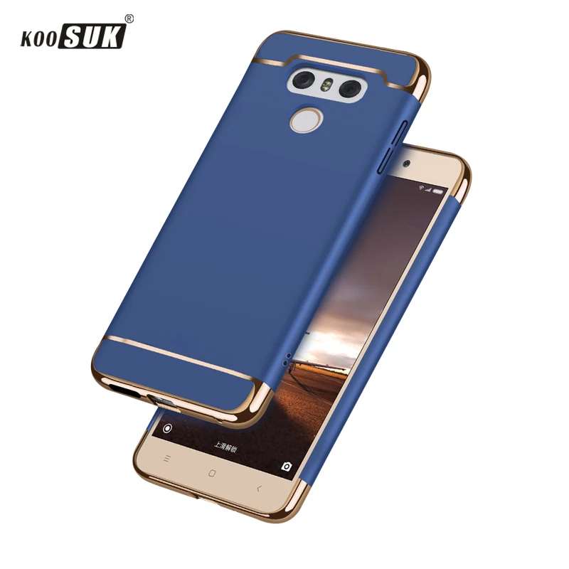 

For LG G6 Case KOOSUK Luxury business black 3 in 1 PC Phone Full Protective Back Cover For LG G 6 Coque 5.7 inch