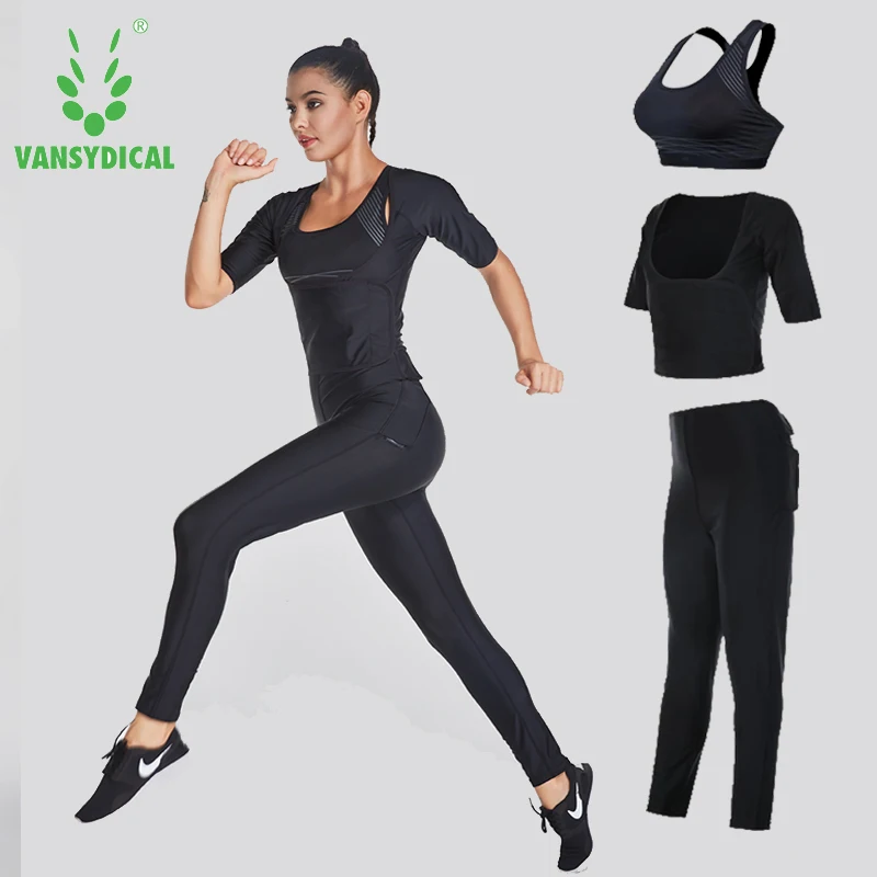 

Brand 2018 Sport Suits Women's Fitness Yoga Set Running Sportswear Tights Training Jogging Suit Gym Sports Clothes Set 3 pcs