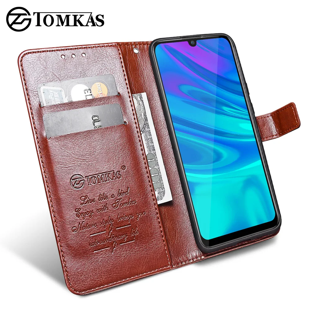 

TOMKAS Wallet Flip Case for Huawei P Smart Plus 2019 Enjoy 9s Business Vintage Leather Silicone Back Case P Smart Plus 2019