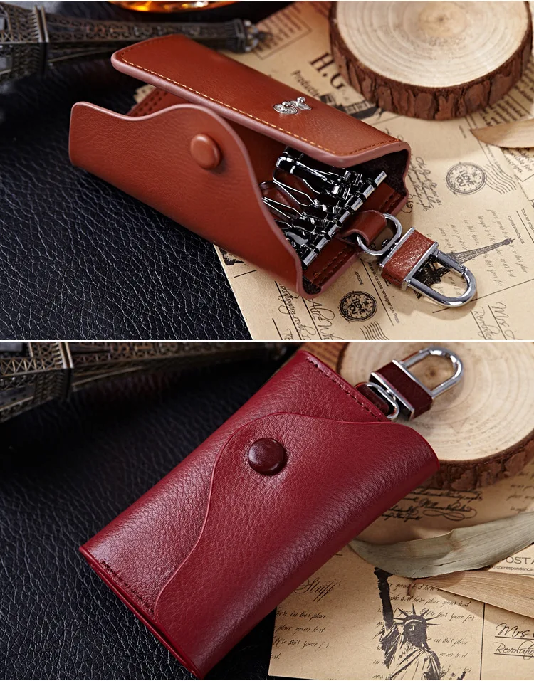 Genuine Leather Key Chain For Men High Quality Key Holder Wallet Male Car Keys Cover Organizer Man Key Case Bag