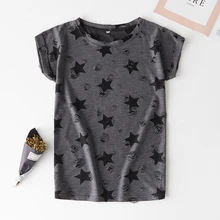 Новая повседневная футболка с коротким рукавом, женская футболка с принтом пятиконечной звезды и фруктов