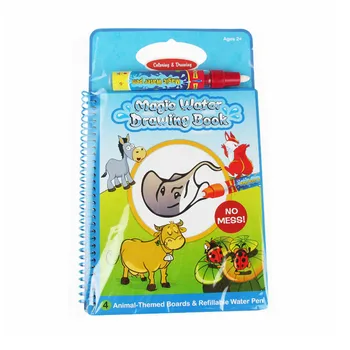 

Magic Water Drawing Book with 1 Magic Pen Coloring Books for Kids Animal Letters Water Painting Board Child Magic Book Toys