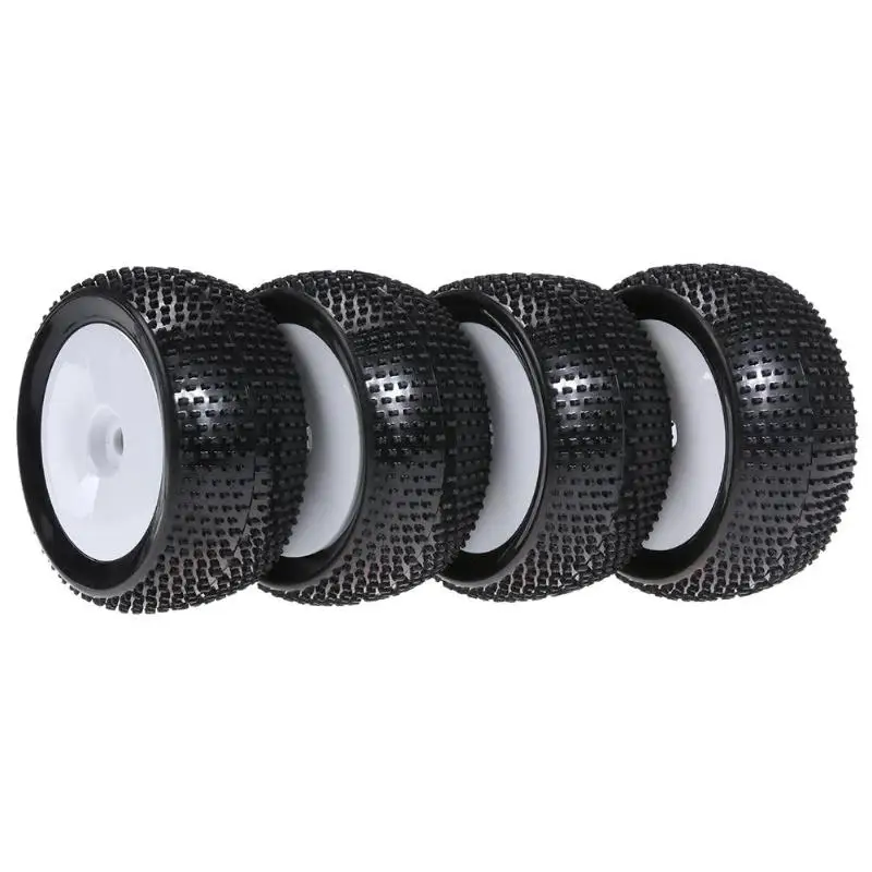 4pcs Rubber 1/8 Universal Vehicle Buggy RC Car Off-Road Durable Racing Tyres Wheel Rim Tires for Hsp Redcat Traxxas 4pcs 12mm racing wheel rim