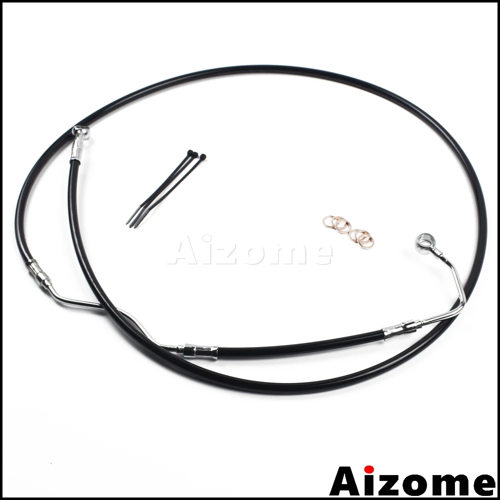 

Stainless Steel Front +4" +6" +8" +10" Brake Line Kit Brake Cables For Harley Touring 2009-2013 Road King Electra Street Glide