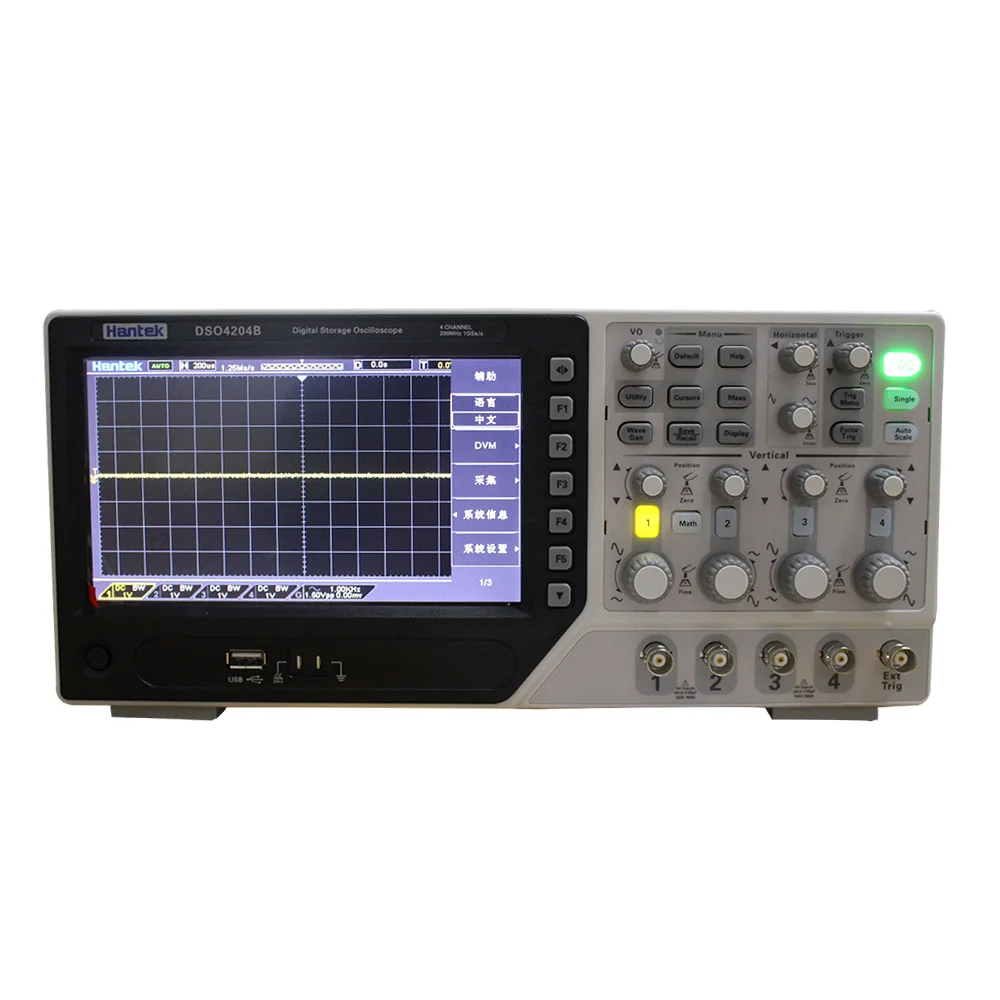 

Hantek DSO4204B Digital Storage Bench Type Oscilloscope 64K 4CH 200 MHz bandwidth 500uV /div 1GS/s sample rate