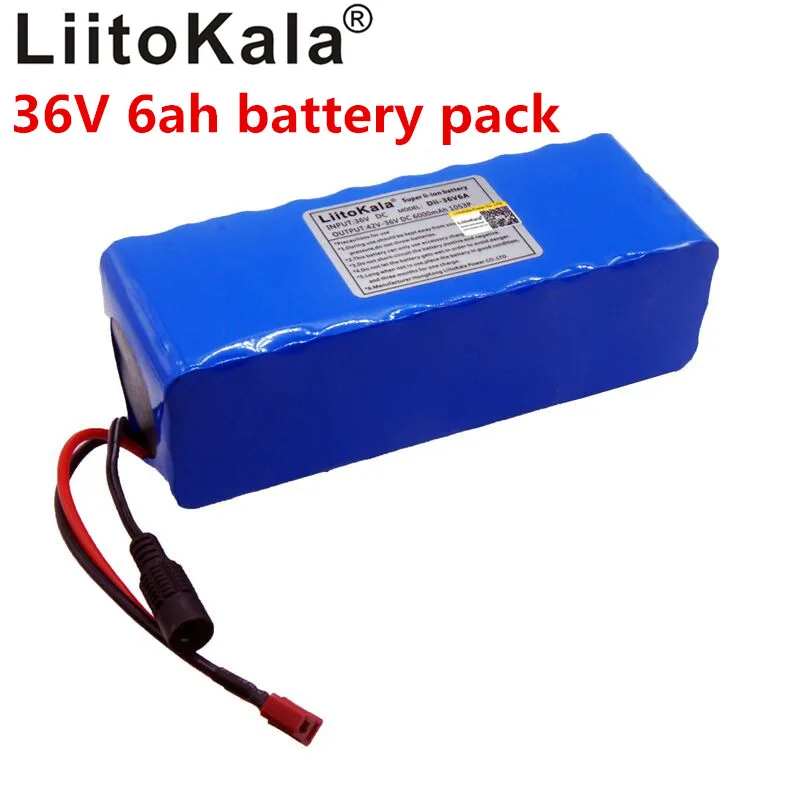 LiitoKala 36 v 8AH 36 6ah 500 w литиевая батарея 18650 v электрический велосипед с ПВХ коробкой для электрического велосипеда power v 2A 42 Char