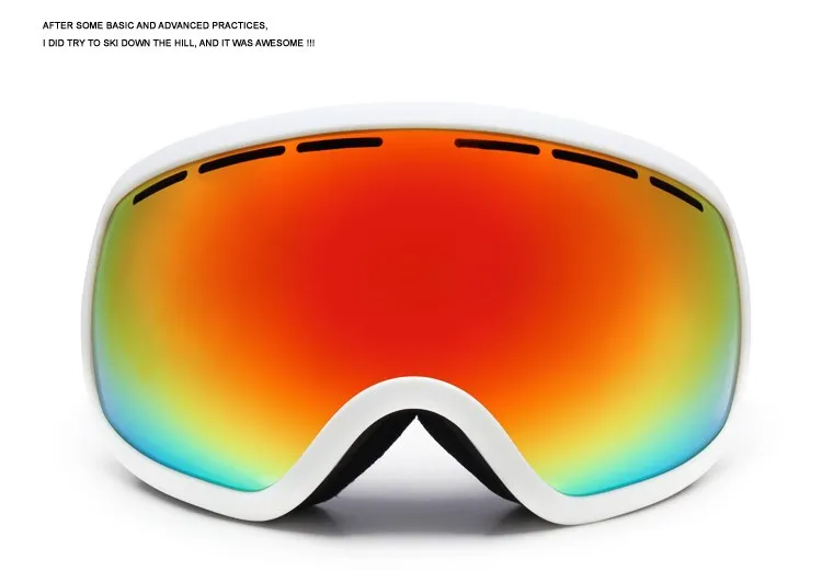 NANDN, 8 цветов, очки для катания на лыжах, двойной слой, антимистские линзы, широкое видение, ветрозащитные лыжные очки, очки для мужчин, Женская линза, сменные