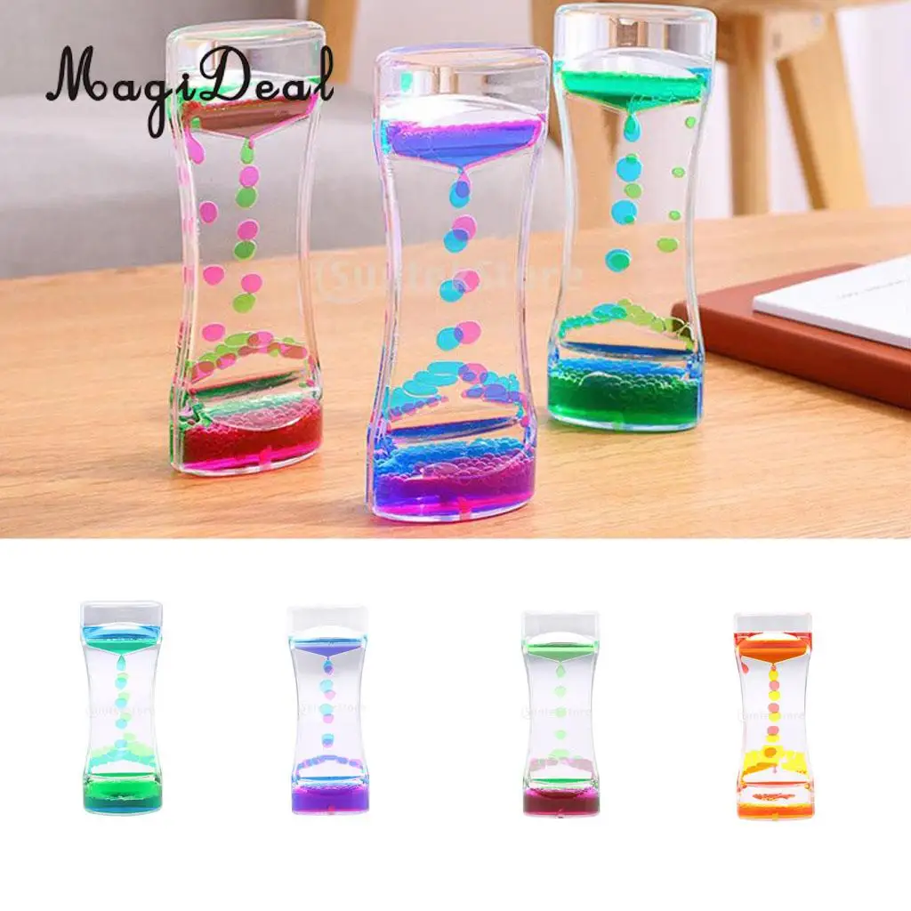 Acrylic Mix Color Liquid Timer Children Sensory Educational Time out Tool Home Room Office Desk Decor Novelty Friends Gift